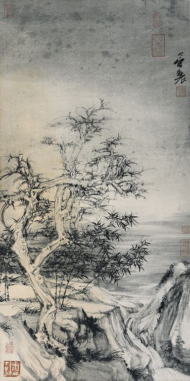郑力，《霜降》，水墨 纸本，75 x 37 cm，2002（图片由艺术家及汉雅轩提供） ZHENG Li, 