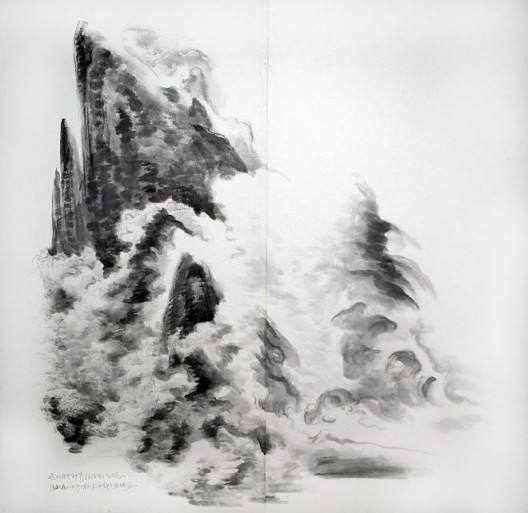 徐龙森,《杜甫诗意图之一》,水墨纸本,150 x 147 cm,2010(图片由艺术家提供) XU Longsen, “Poetic Spirit of Du Fu No. 1”, Ink on Paper, 150 x 147 cm, 2010 (Image Courtesy of the Artist)