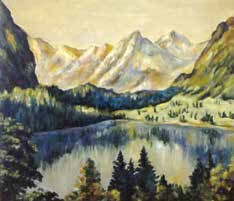 《国王湖1913-2013》，布上油画，35.5×40.5 cm，2013