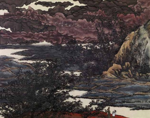 《芥子园2》,绢本工笔重彩,110×150 cm,2011