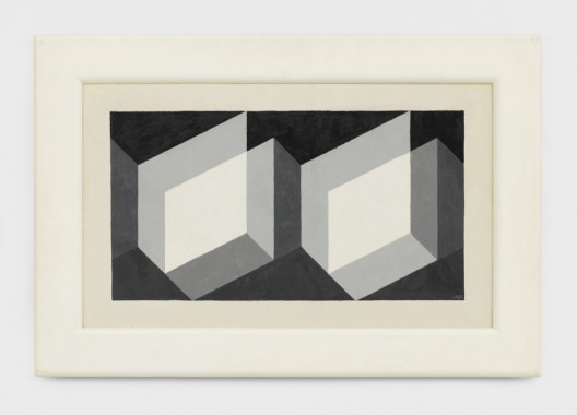 Josef Albers Modified Repetition, 1943 Oil on Masonite 15 1/2 x 25 1/2 inches 39.4 x 64.8 cm Initialed and dated lower right recto; signed, titled, dated, and inscribed verso © 2017 The Josef and Anni Albers Foundation/Artist Rights Society, New York Courtesy David Zwirner, New York/London