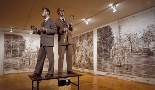 The Singing Sculpture, Sonnabend Gallery, New York, 1991. © 2017 Gilbert & George