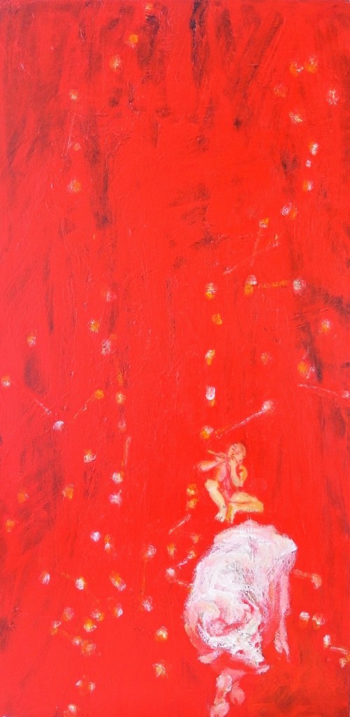 Gao Xian, The Dreams - The Cowherd Star, 2016, acrylic on canvas, 120 x 60 cm