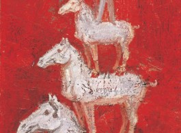 Gao Xiang, Horse Pagoda, 2010, oil and acrylic on canvas, 61 x 46 cm (image courtesy the artist and Katrine Levine Galleries)