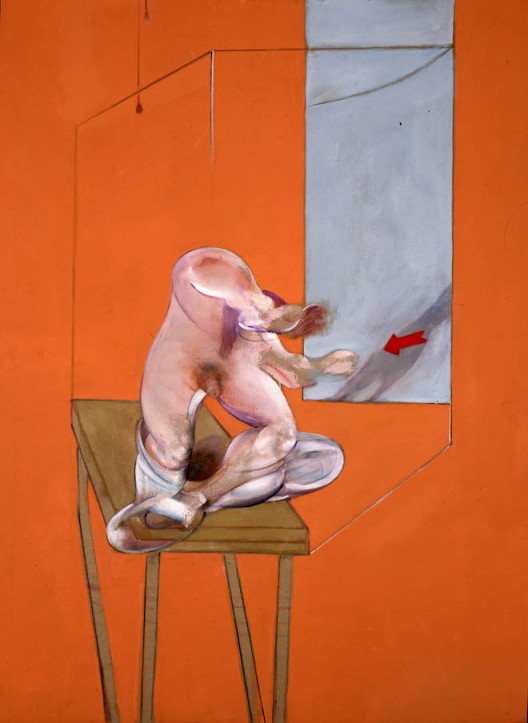 Francis Bacon, Study from the Human Body – Figure in Movement, 1982, oil on canvas, 198 x 147.5 cm (image courtesy the artist's Estate and Marlborough Fine Art)