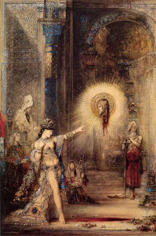 莫罗（Gustave Moreau）以莎乐美故事为主题的《施洗约翰的头在显灵》