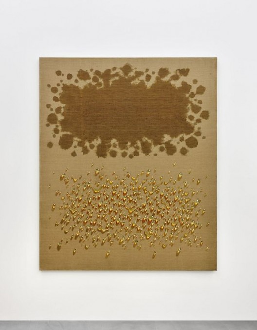 Kim Tschang-Yeul March 06 — April 14, 2018 • New York  Kim Tschang-Yeul - Waterdrops, 1985 - Oil and indian ink on canvas - 76 3/4 x 59 inches; 195 x 150 cm - Photo credit: Rebecca Fanuele - Courtesy of the Artist and Almine Rech Gallery © Kim Tschang Yeul