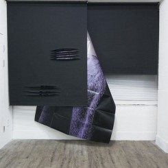 Untitled(Rock), 2017, Doreen Chan, Blinds, Inkjet print photos, dimensions variable