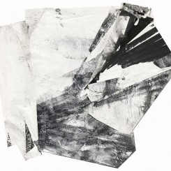 郑重宾，《移动的两极》，墨 丙烯 宣纸，190 x 175 cm，2018
Zheng Chongbin, Polarity Shift, Ink and acrylic on xuan paper, 190 x 175 cm, 2018
