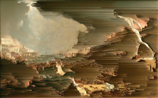 The Course of Empire - Destruction (After Thomas Cole), 2016, Gordon Cheung, Giclee on Canvas, 100.3 x 161.3 cm