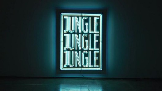 Doug Aitken, Jungle, 2016, Neon, wood, 96 x 72 inches (243.8 x 182.9 cm) 道格·阿提肯,《丛林》,2016,霓虹灯,木,243.8182.9 cm