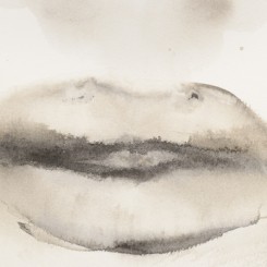 Marlene Dumas, 
She speaks, 2015-2016 (detail)
Ink wash and metallic acrylic on paper
11 7/8 x 9 1/4 inches 
30 x 23.5 cm
© Marlene Dumas