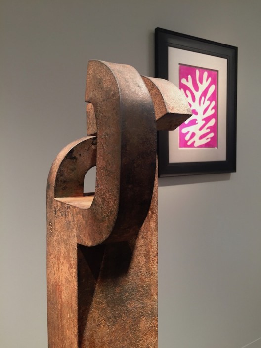 Eduardo Chillida and Matisse (image courtesy the artist and Lévy Gorvy, photo Chris Moore)