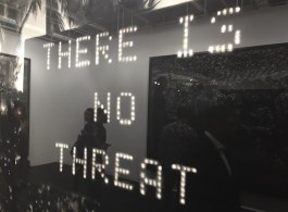 Robert Longo "Untitled (No Threat)" (detail) (image courtesy the artist and Metro Pictures, New York, photo Chris Moore)