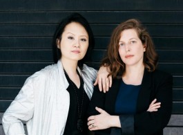 Forever & Today curators and writers Ingrid Pui Yee Chu (Hong Kong) and Savannah Gorton (Copenhagen/New York). Photo by Helga Traxler.