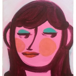 格蕾丝·韦弗，《一个女孩的肖像(2)》，布面丙烯，33 x 25.5 cm，2018
Grace Weaver, Portrait of A Girl (2), Acrylic on canvas, 33 x 25.5 cm, 2018 (Courtesy of artist and Koppe Astner & Soy Capitan)