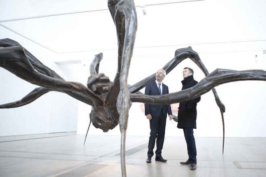 Frederic Crown Prince of Denmark and Jens at the exhibition of Louise Bourgeoise at Faurschou Foundation in Beijing December 2012