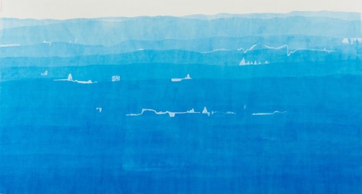 Melisma, Watercolor on Chan-Yi Xuan paper, 94 x 171 cm (37 x 67 1/4 in), 2018 《韵律》, 蝉翼宣、水彩, 94 x 171 cm