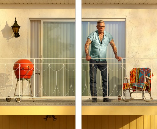 Rodney Graham, Tattooed Man on Balcony, 2018