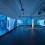 Lynn Hershman Leeson, “The Infinity Engine”, wallpaper, 2 lab doors, pedestals with perspexhoods, variable dimension, 2014