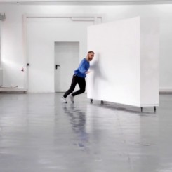 Film still from performance and video. Featuring dancer / actor Búi Rouch (HD video, sound, 6:54 min.)