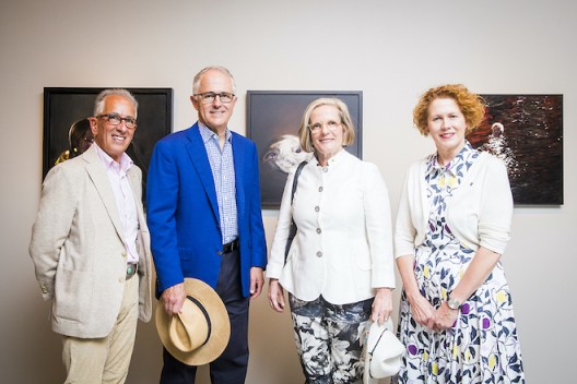 Simon Mordant with Malcolm Turnbull, Prime Minister of Australia, Lucy Turnbull, and Elizabeth Ann Macgregor (photo Anna Kučera)