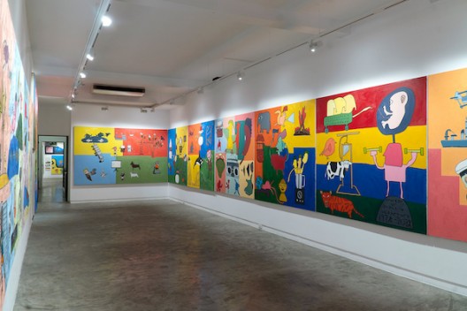 Installation view (third) floor) of Will Thurman ‘Life Paintings, Volume 1: 2015-2020’ (image courtesy the artist and Galerie Quyhn)