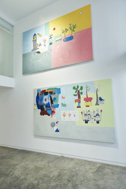 Installation view (ground floor)  of Will Thurman ‘Life Paintings, Volume 1: 2015-2020’ (image courtesy the artist and Galerie Quyhn)