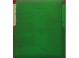 Su Xiaobai, "Compendiary Green," Oil, lacquer, linen and wood, 150 x 125 x 10 cm, 2012.
蘇笑柏，“简括一缘”油彩，大漆，麻，木，150 x 125 x 10 cm。