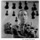 Arnold Rosenberg, "Marcel Duchamp playing chess on a sheet of Glass", photograph, 1958
阿诺德•罗森伯格，《马塞尔•杜尚在玻璃片上下棋》，摄影，1958