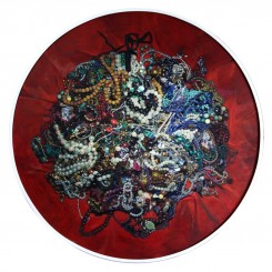 Wang Qiang,"Virtual Love No.3," 2013, Oil on canvas, Diameter：120cm
王强，《虚拟的爱之三》，2013，布面油画，直径120厘米