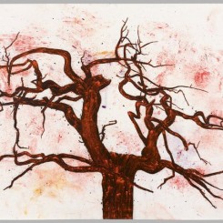 Tony Bevan, "Tree (no. 2) (PP1220)," 2012, Acrylic and charcoal on paper, 85.7 x 121.9 cm; (33 3/4 x 48 in.)
托尼 • 貝凡，《樹　2號（PP1220）》，2012，壓克力和炭粉紙本，85.7 x 121.9 厘米 (33 3/4 x 48  英寸)