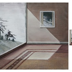 Liu Yujie,Go Hunting,Oil on Canvas,96cm×120cm, 22cm×20cm, 5.2cmx4.5cm,2013刘玉洁,出猎图,布面油画,96cm×120cm, 22cm×20cm, 5.2cmx4.5cm,2013