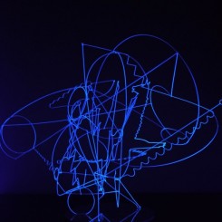 Lu Xinjian, "Wired Space No. 9 ," 44 x 25 x 31.5cm, wire, paint, resin, 2013  陆新建，《天马行空 No.9》，39.5x44x47cm， 铁丝, 喷漆, 树脂，2013