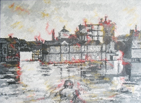 Xie Guoping coming home, 2010, acrylic on canvas, 120 x 160 cm