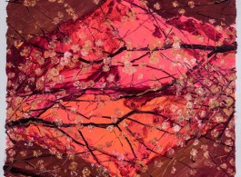 Chen Ke, “Plum - Fallen Flowers No. 38”, oil on canvas, 200 x 160cm, 2012. 陈可，《梅-落花之三十八》，布面油画，200 x 160cm, 2012。
