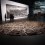 Richard Long, "River Avon Driftwoord Circle", 1996 (Lisson Gallery); (behind) Zhang Huan, "Grand Canal", 2009 (White Cube)理查德·郎，《River Avon Driftwoord Circle》，1996(Lisson Gallery);(背景）张洹，《大运河》，2009（白立方）