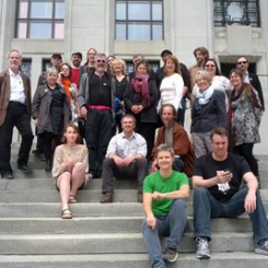 Artists outside the Supreme Court. Photo: CARFAC website.