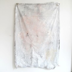 Jeremy Everett, “No Exit #2”, mixed media on mylar blanket, 200 x 140 cm, 2013