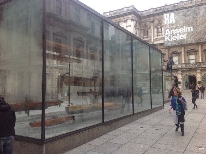 Anselm Kiefer at The Royal Academy—one of the best retrospectives of 2014, including dramatic contrasts with the grand halls of the academy.
