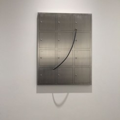 Gao Lei, "A-03 & D-01", stainless steel, rubber pipe, 123 x 93 x 18 cm, 2014