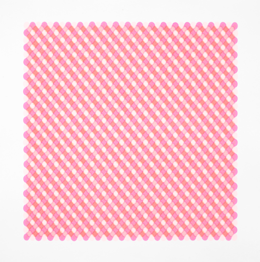 Peach Pink Four Color Water Ripple 6 (80 x 80 cm)