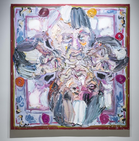 Ben Quilty, “Painting For a Rug About My Dad”, oil on linen, 160 x 170 cm, 2014. Photo by Mike Pickles / studioEAST.
