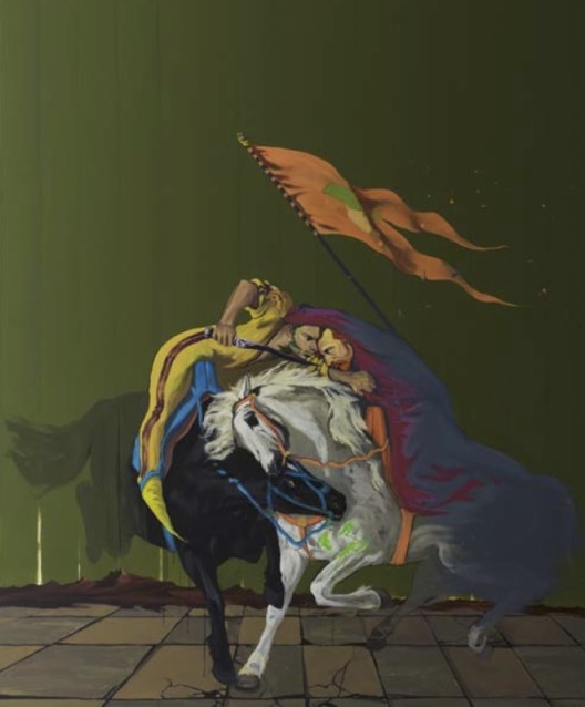 GAMA, “Losung (Denouement)”, oil on canvas, 98 1/2 x 78 3/4 x 2 in, 2011GAMA,《鸳鸯马》,布面油画,250 x 200 x 5 cm,2011