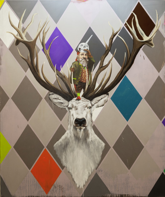 Gama, “Die Wächter IX (The Guardian IX),”oil on canvas, 300 x 250 cm, 2013.