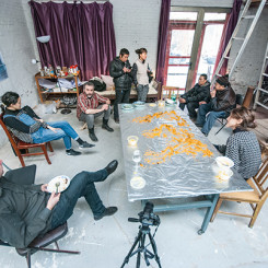 Jagrut Raval, "Consuming the World," documentation of performance on 2 February 2015, Beijing.