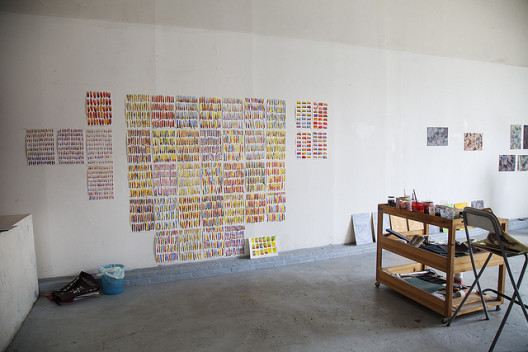 A studio at Red Gate Residency, Beijing