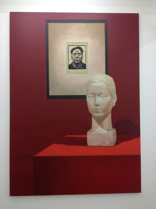 Liu Ding, Wang Shikuo in 1942 and Wang Zhaowen in 1951, oil on canvas, 180 x 250 cm, 2015