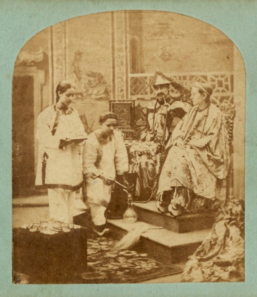 Chinese Royal life in Western imagination 西方人想象中的中国宫廷生活，佚名摄影师，1850-1860年代，蛋白立体照片