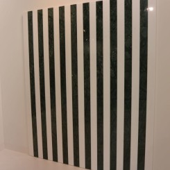 Daniel Buren "Vert Rajasthan (Inde) / Blanc Thasos (Grèce)" 2015 (Kamel Mennour, Paris)